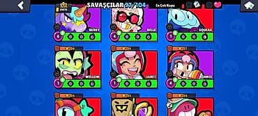 bas: Brawl Stars oyunu üçün inkişaf etmiş hesab - Kupa yolu: 54 616 (ən — 3