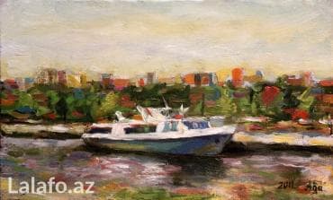 pitbul sekilleri: Ketan yagli boya,26x43, ramkasiz50 manat — 1