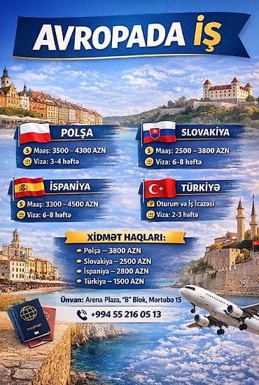 🌍 Avropada İş İmkanları Avropa ölkələrində rəsmi iş imkanları təqdim