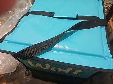 Wolt Partner termal çatdırılma çantası - Rəng: mavi, üzərində “Wolt