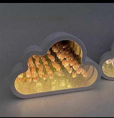 Bulud formalı dekorativ LED masa lampası - Dizayn: Bulud silueti olan