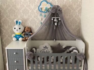 продам детскую кроватку: Oğlan və qız üçün, İşlənmiş, Beşik — 1