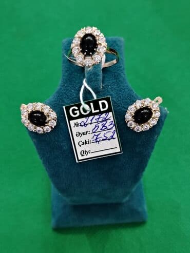 1 qram gümüşün qiyməti 2021: Dəstə daxildir: Üzük, Sarı qızıl, 583 Əyar — 10