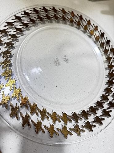 Boşqablar, 1 əd, rəng - Qızılı, Şüşə, İtaliya