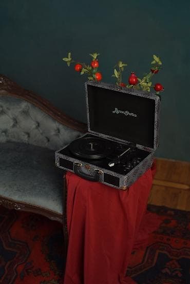 patefon: Vinil pikap – çamadan tipli portativ model - Retro çamadan dizaynı — 3