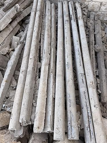 Beton dirəklər - Material: monolit beton, içlikdə möhkəmləndirici