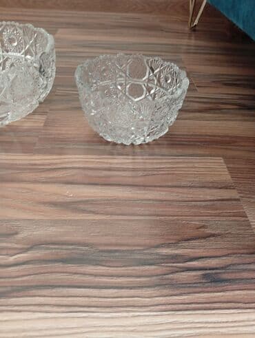 тап аз продажа посуди: Qədimi Xrustal dest.boyuk meyvə qabı ve 2eded konfet qabı .ayrılıqda — 1