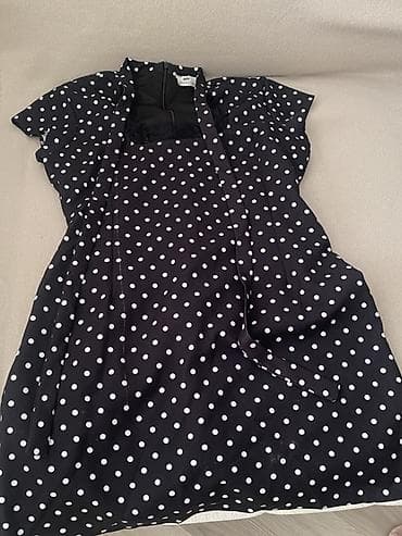 Minnie S (MY Minnoss) qadın paltarı - Model: qara rəngdə, ağ xallı — 5