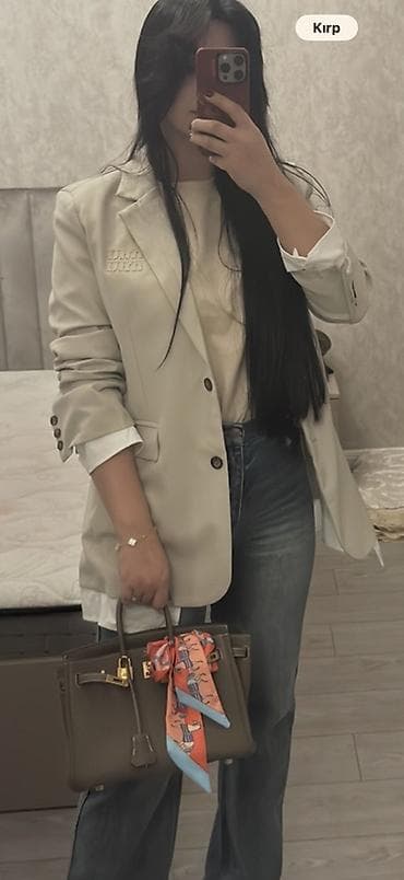 gt 2: Miu Miu qadın blezeri - Rəng: açıq bej/ivory tonlarında - Kəsim — 1