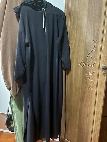 Hicablı xanımlar üçün ikuli rahat kapüşonlu uzun şalvarlı afqanka — 1