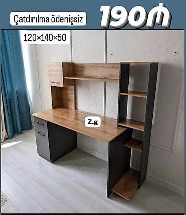 Düz masa, Polkalı, Siyirməli, Teksturalı laminat