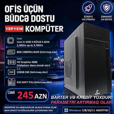 ŞOK ENDİRİM!!! QAÇIRMAYIN!!! ⭐Tək Sistem Bloku 245 AZN ⭐KOMPLEKT CƏMİ