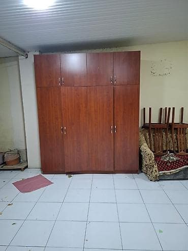 6 qapı, Qəhvəyi, Taxta, Açılan, Düz dolab — 1