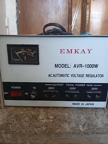 stabilizator 3000w: EMKAY AVR-1000W – AC Automatic Voltage Regulator Xüsusiyyətlər: - — 1