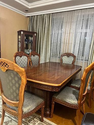 Qonaq otağı üçün, Yeni, Açılan, Dördbucaq masa, 6 stul — 1