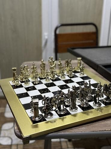 Mancandilos Luxury Chess – metal fiqurlu şahmat dəsti - Brend/işarə — 3