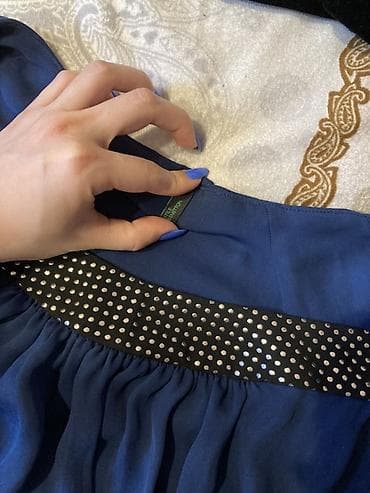 Другая женская одежда: Zərif qadın bluzu – tünd göy rəngdə, axıcı yüngül parça. - Marka — 4