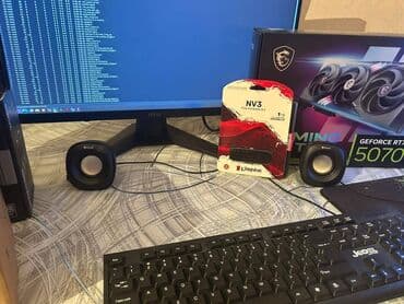 kompüter ucuz: Monitor + CASE 10 ay zəmanətli CPU: Intel Core i7-12700K — 12 Nüvə — 4