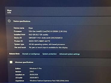 240gb ssd: Corai İ9 12900 64 ram 8tb nvm5 ssd Ama 4 tb verillecek RTX 3060 — 7