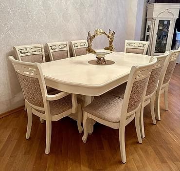 yevlax mebel: F99Masa dəsti satılır 500₼. 8 oturcağı var.Ünvan — 1
