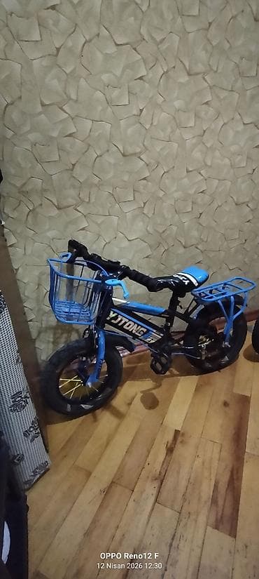 14 dyumlu velosiped: Uşaq velosipedi – YJTONG (mavi/qara) 8 ay islenmis tezedi - Təxmini — 2