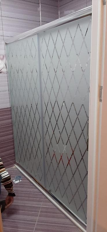 Şüşə duş kabinası – sürgülü sistem - İki panelli sürgülü qapı — 1