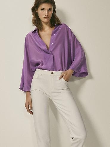 Чистый шёлк, Massimo Dutti, новая рубашка, temiz Ipek — 2