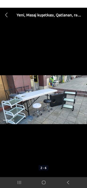 qazi şəkilləri: Masaj kuşetkası, Qatlanan, rəng - Ağ — 2