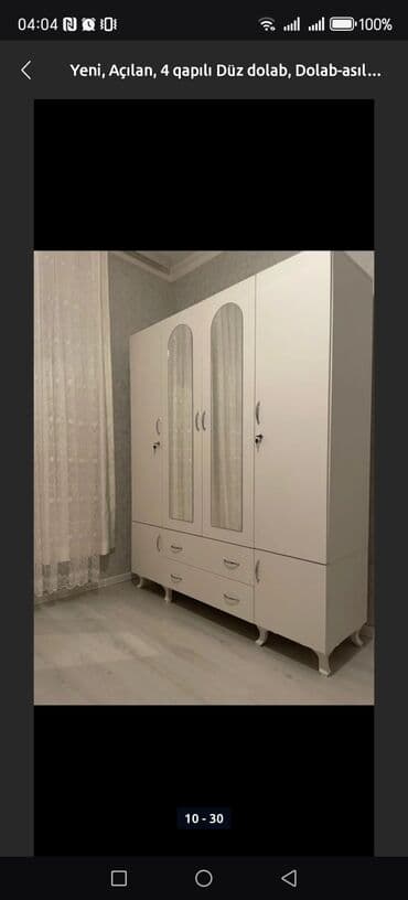 балконный шкаф: Yeni, Açılan, 4 qapılı Düz dolab, Dolab-asılqan, Azərbaycan — 1