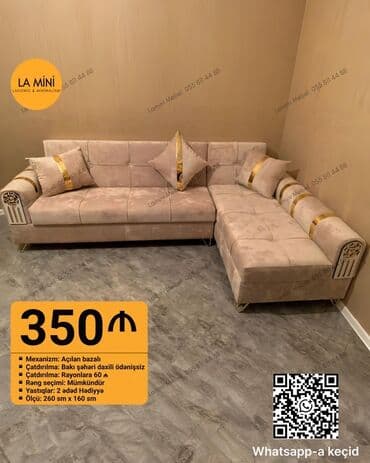 Divanlar: Künc divan, Açılan, Bazalı, Vеlur parça, Şəhərdaxili pulsuz çatdırılma