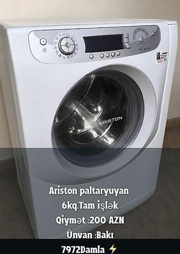 kreditle qril aparati: Ariston Aqualitis paltaryuyan maşın - Yükdaşıma tutumu: 6 kq - Ön — 1