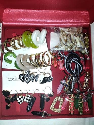 ideal.az parfum: Bijuteriya dəsti – müxtəlif aksesuarlar - Turkuaz rəngli baş bəzəyi — 8