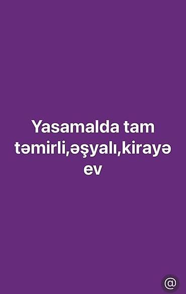Daşınmaz əmlak: Yasamalda kirayə mənzil – tam təmirli və əşyalı. Xüsusiyyətlər: - — 1