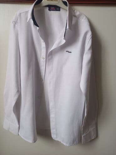 ağ kişi krossovkaları: Köynək, Boss, rəng - Ağ — 1