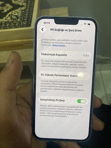 internet mini modem: IPhone 14, Mavi, Qırıq — 2