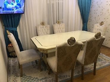 Qonaq otağı üçün, Açılmayan, Dördbucaq masa, 6 stul