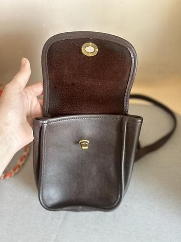 converse canta: Qəhvəyi dəri çiyin çantası Coach firmasininindir. - Material: həqiqi — 2