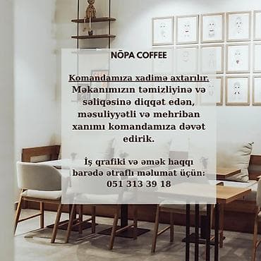 divan temizleme: Kofeşopumuza 33+ yaş xanım işçi axtarılır — 1