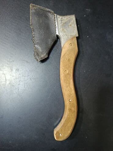 qazma baltası: İşlənmiş Ovçu baltası, Paslanmaz polad, Ünvandan götürmə — 6