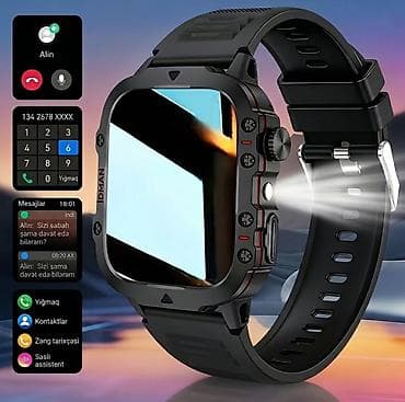 luc saatları: Yeni, Smart saat, Sensor ekran, rəng - Qara — 1