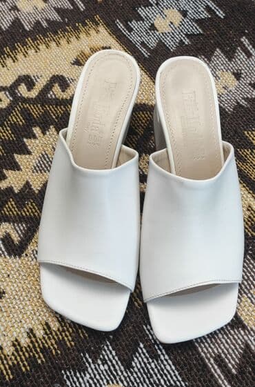 tekstil uşaq şəp şəpləri: Ölçü: 37, rəng - Ağ, Yeni — 1