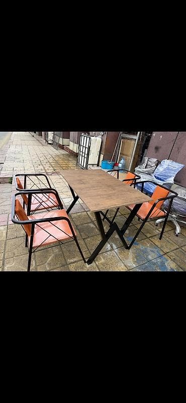 metbex stulu: Mətbəx üçün, Yeni, Açılmayan, Dördbucaq masa, 2 stul — 3