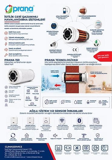 kreditle drel: PRANA Rekuperator – Təzə Hava və Ventilyasiya Sistemləri HAVALANDIRMA — 1