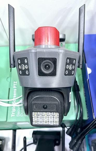 modem tp link 1 antena: 2 kamera Wi‑Fi PTZ təhlükəsizlik kamerası – LED proyektorlu və siqnal — 1