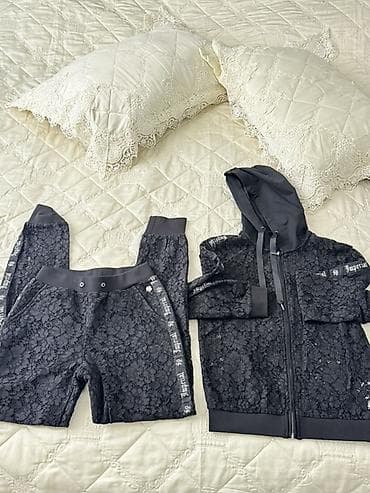 qara köynək: Qara krujeva dəst – hoodie və şort-etek (skort) - Dəst tərkibi — 2
