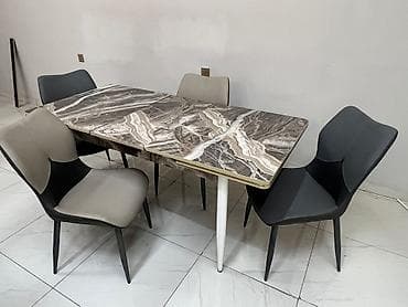 balkon ucun stol stullar: Qonaq otağı üçün, Yeni, Açılan, Kvadrat masa, 4 stul — 1