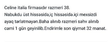 kişi botu: Nabukdu içidə üstüdə,içi mexsizdi.Celine İtalia fırmasıdı,razmeri 38 — 8