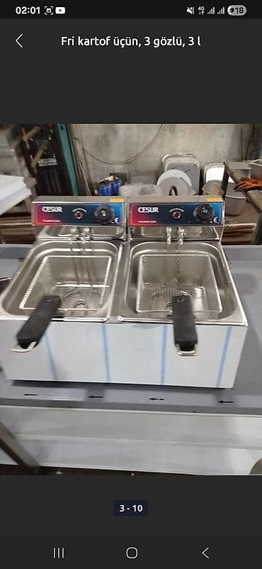 fritozlar: Bu fritöz paslanmayan poladdan hazırlanmışdır və qızartma prosesini — 3