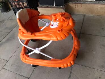 Uşaq gəzdirici (yürütgəc) - Rəng: narıncı, ağ konstruksiya - Yumşaq