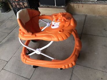 çəlik: Uşaq gəzdirici (yürütgəc) - Rəng: narıncı, ağ konstruksiya - Yumşaq — 1